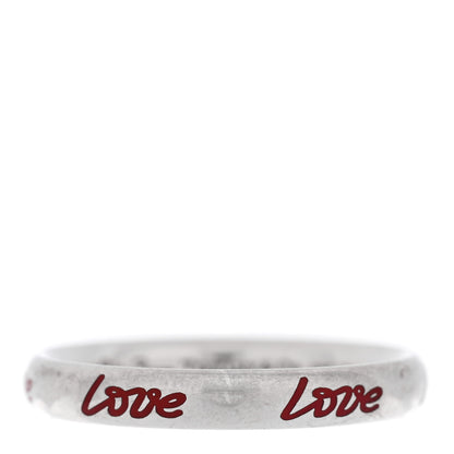 Tiffany Sterling Silver Enamel Paloma Picasso Love Band Ring 54 7 Red 3 of 4
