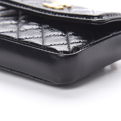 Chanel Shiny Aged Calfskin Quilted Waist Belt Bag Black 11 of 11