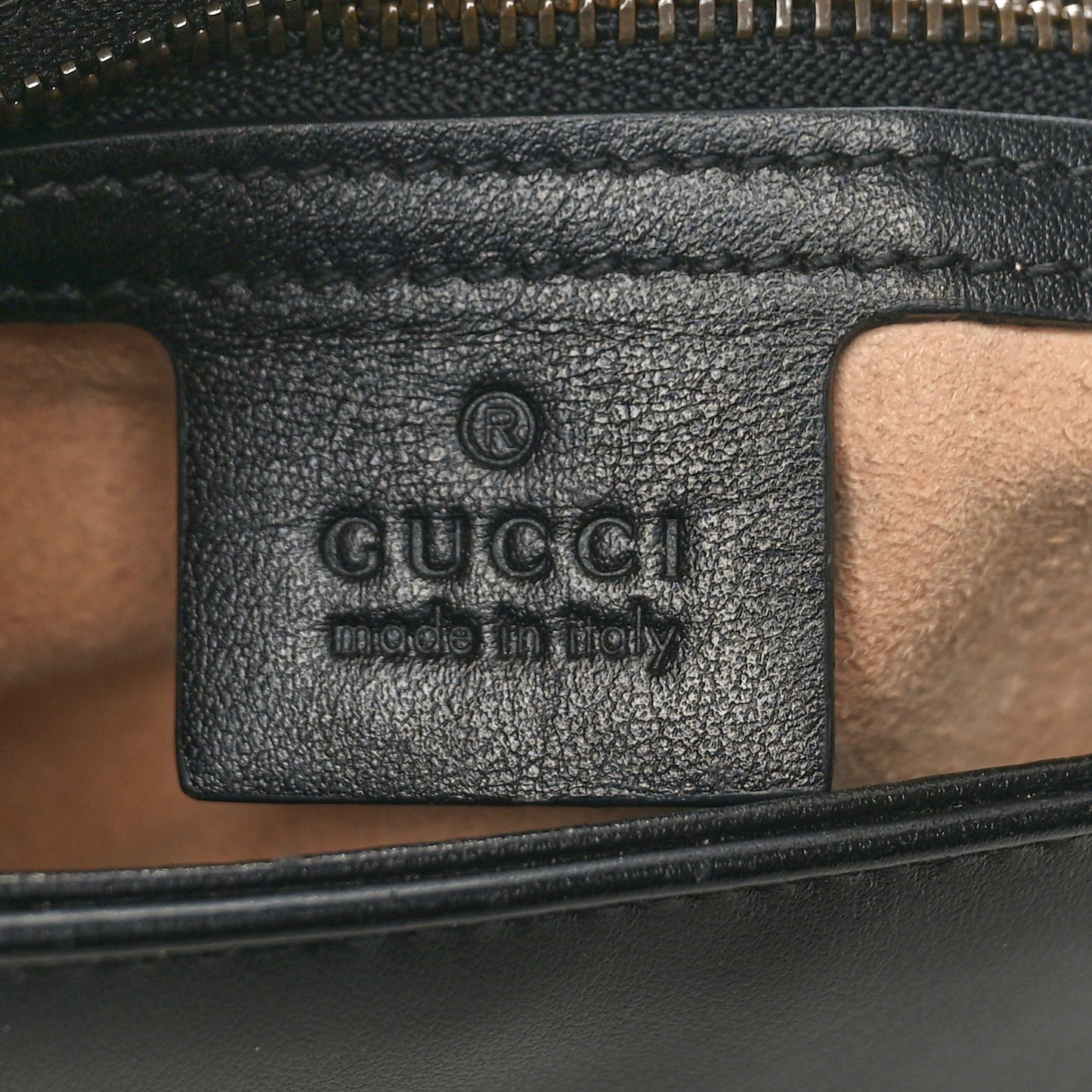 Calfskin Matelasse Small GG Marmont Shoulder Bag Black