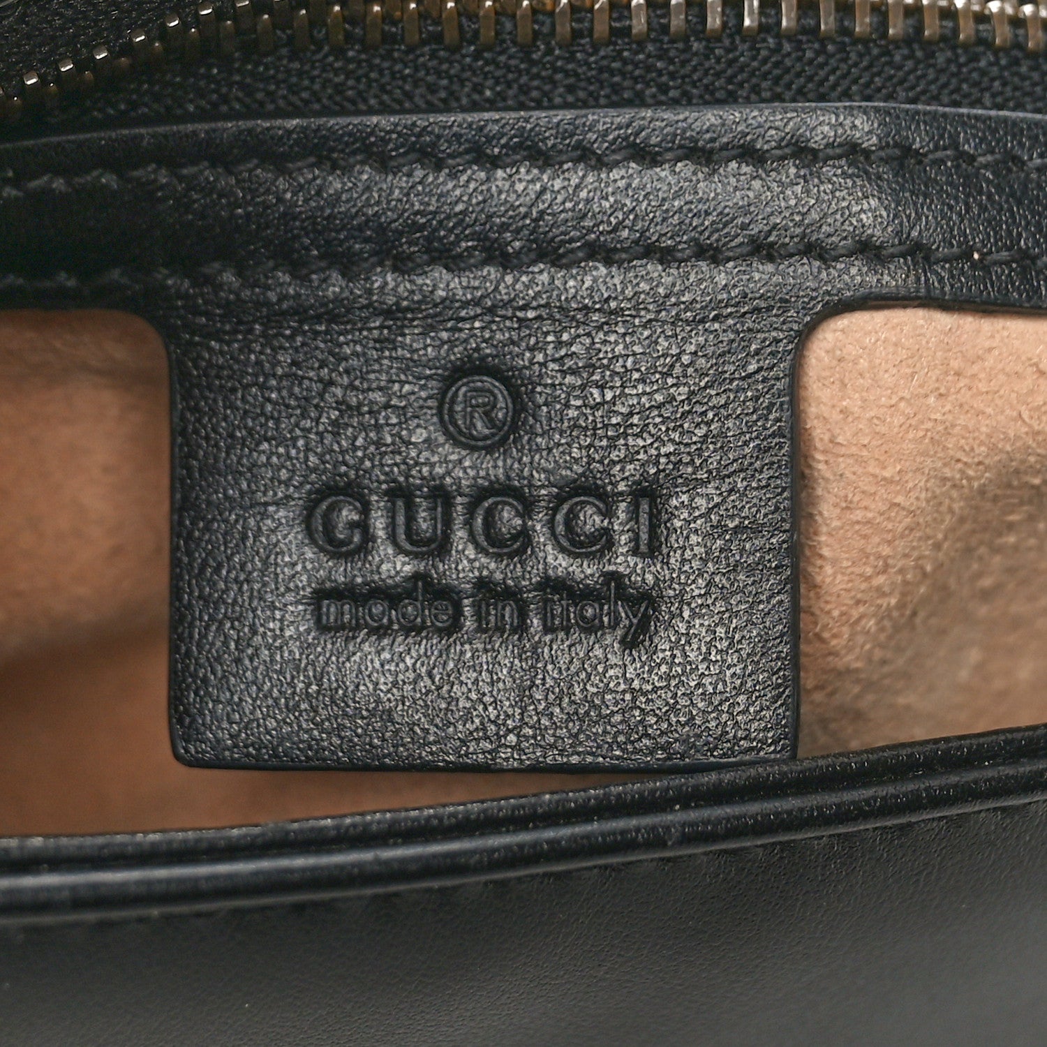 Gucci Calfskin Matelasse Small GG Marmont Shoulder Bag Black 6 of 11