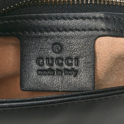Gucci Calfskin Matelasse Small GG Marmont Shoulder Bag Black 6 of 11