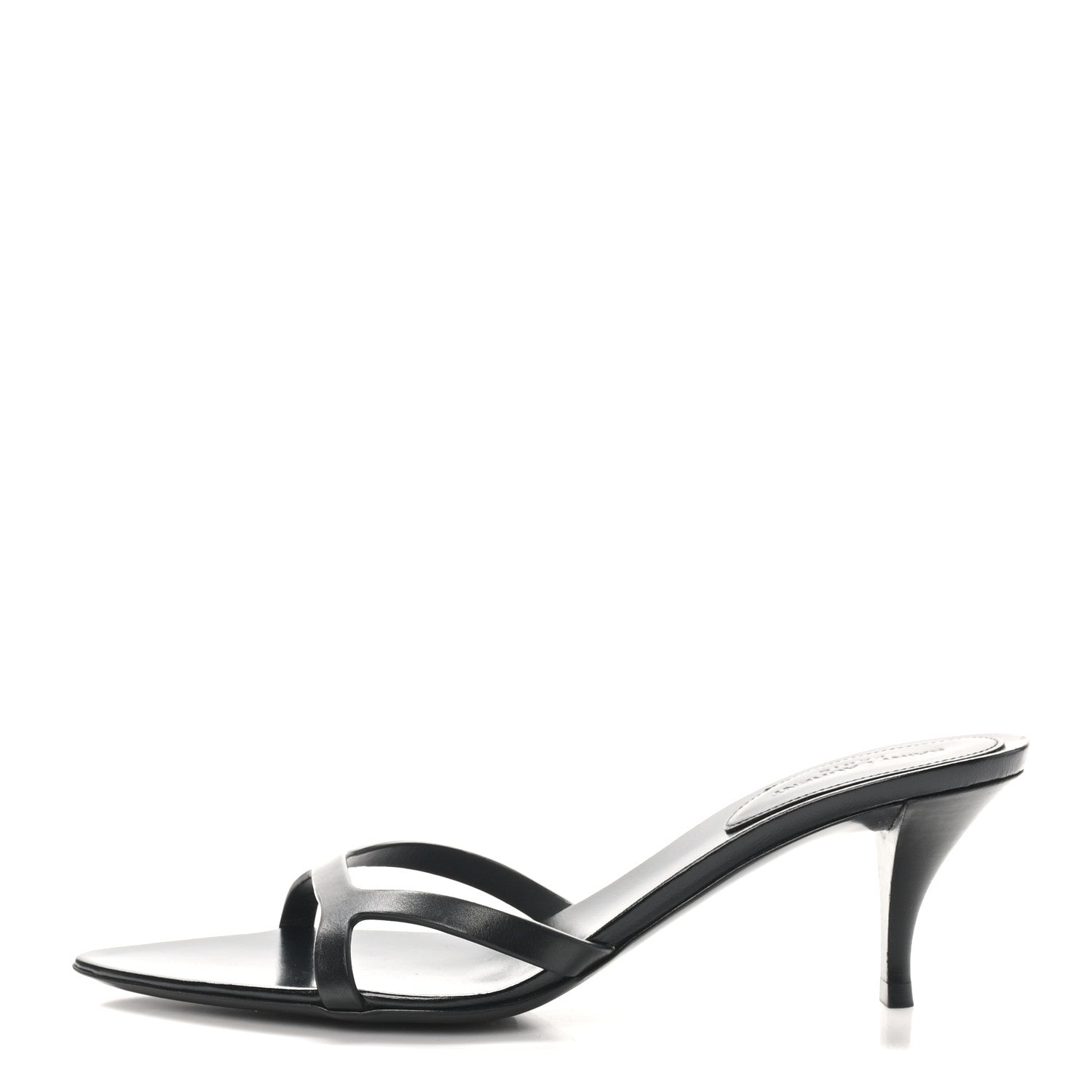 Saint Laurent Calfskin Carla 60 Mule Sandals 36.5 Black 1 of 10