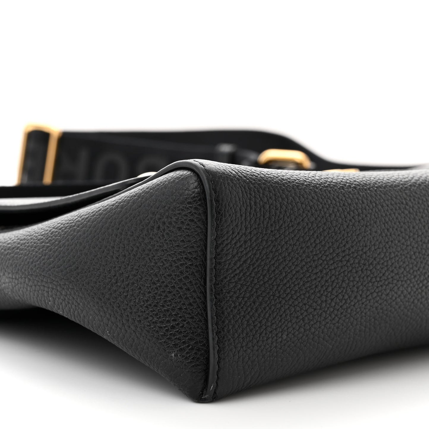 Grainy Calfskin Vintage Check Note Crossbody Bag Black
