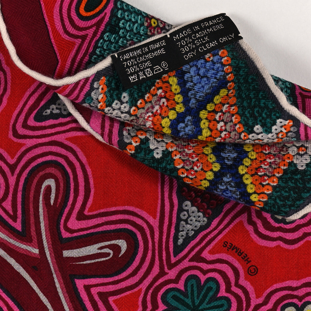 Hermes Cashmere Silk L'Arbre Du Vent Shawl 140 3 of 3