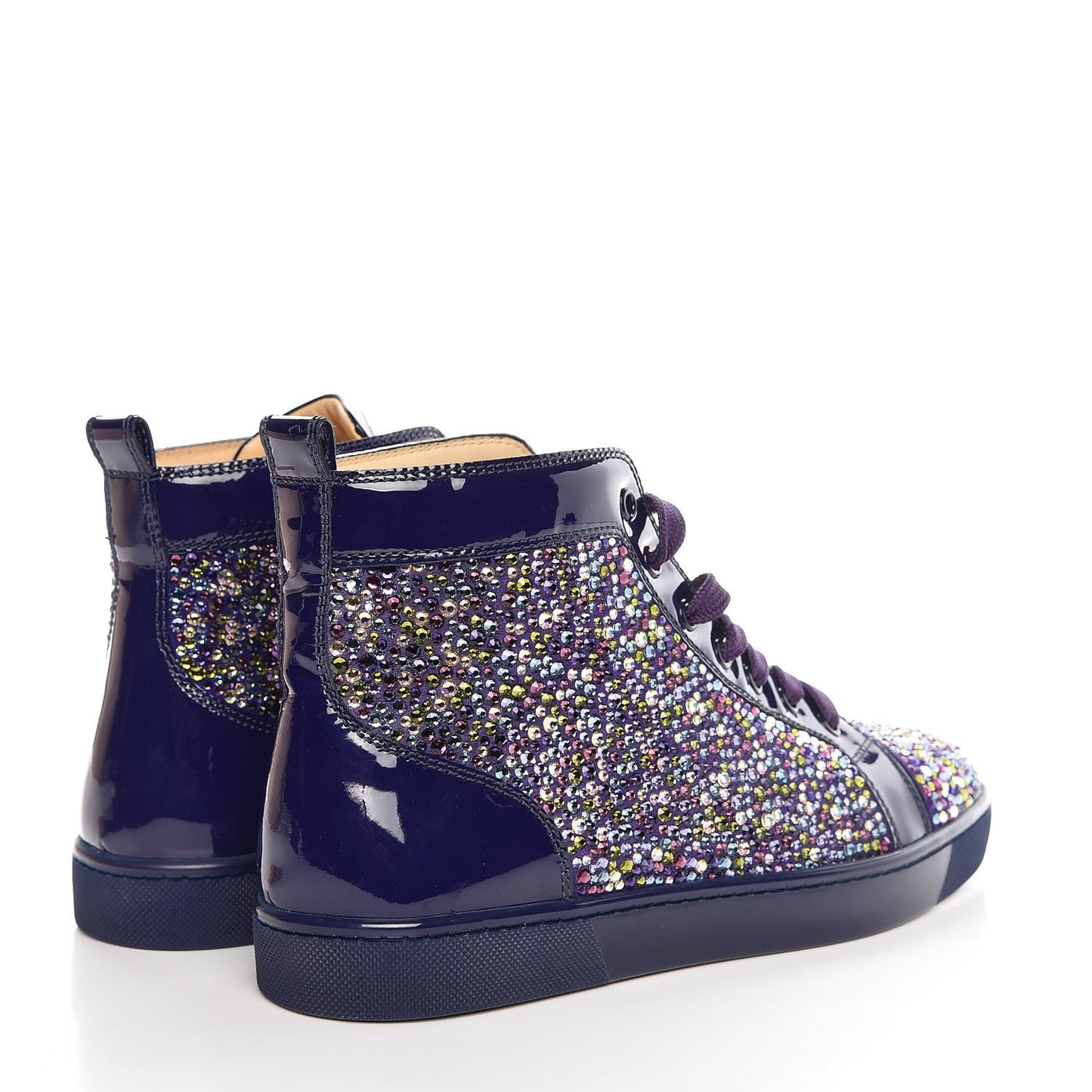 Mens Patent Strass Louis Flat Sneakers 41 Purple Pop