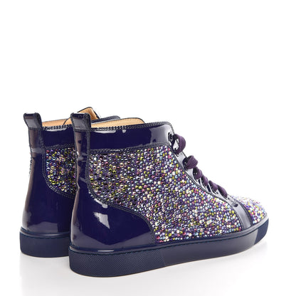 Christian Louboutin Mens Patent Strass Louis Flat Sneakers 41 Purple Pop 4 of 10