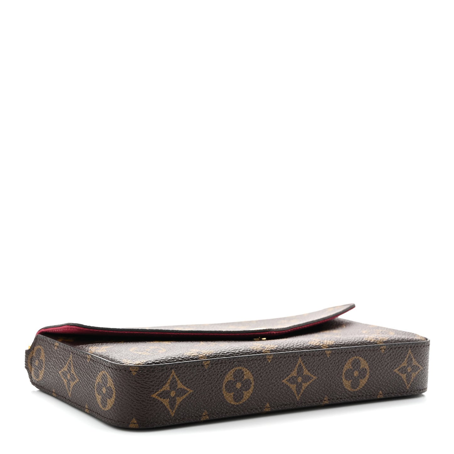 Monogram Pochette Felicie Chain Wallet Fuchsia