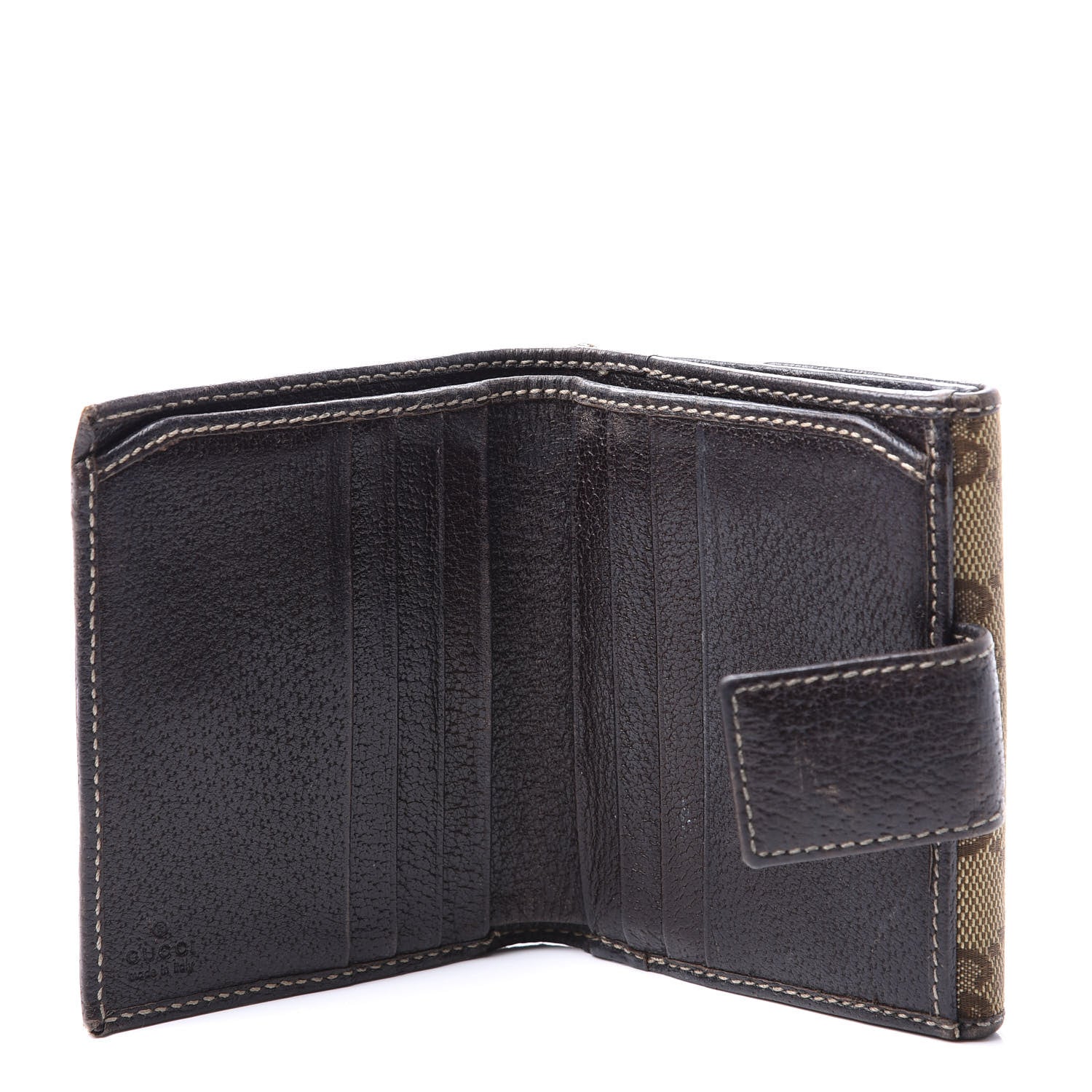 Gucci Monogram Princy Compact French Flap Wallet Brown 5 of 10