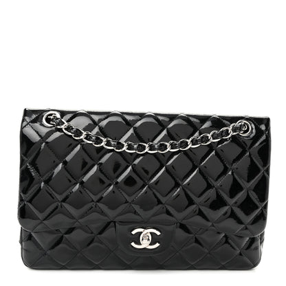 Chanel Patent Quilted Jumbo Double Flap Black 2 of 19
