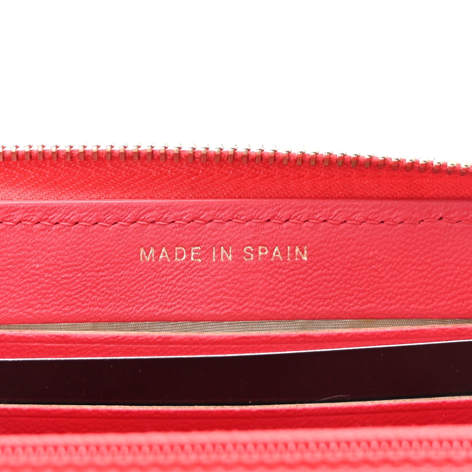 Chanel Lambskin Quilted Small Zip Around Wallet Red 7 of 9