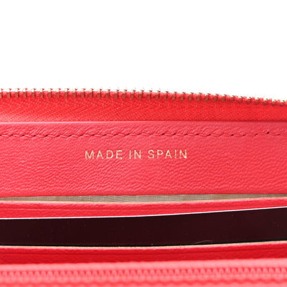 Chanel Lambskin Quilted Small Zip Around Wallet Red 7 of 9