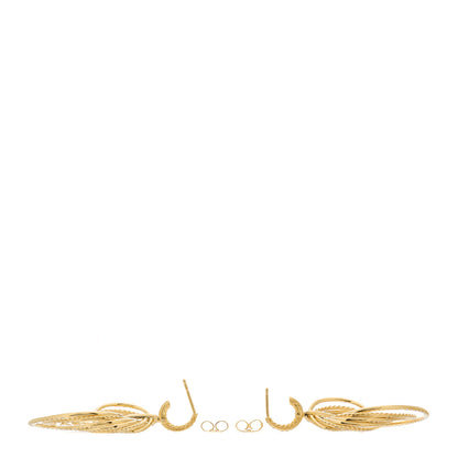 David Yurman 18K Yellow Gold Diamond Origami Drop Earrings 3 of 5