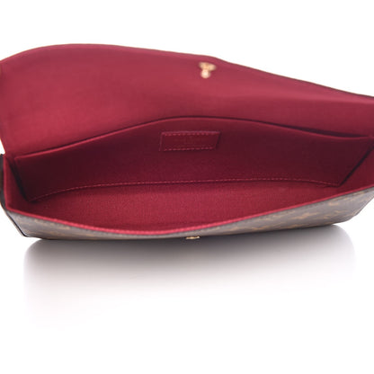 Louis Vuitton Monogram Pochette Felicie Chain Wallet Fuchsia 5 of 9