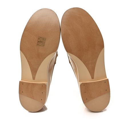 Chanel Shiny Calfskin Bonnie and Clyde Logo Loafers 36.5 Beige 6 of 10