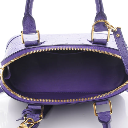 Louis Vuitton Ostrich Alma BB Figue 5 of 6