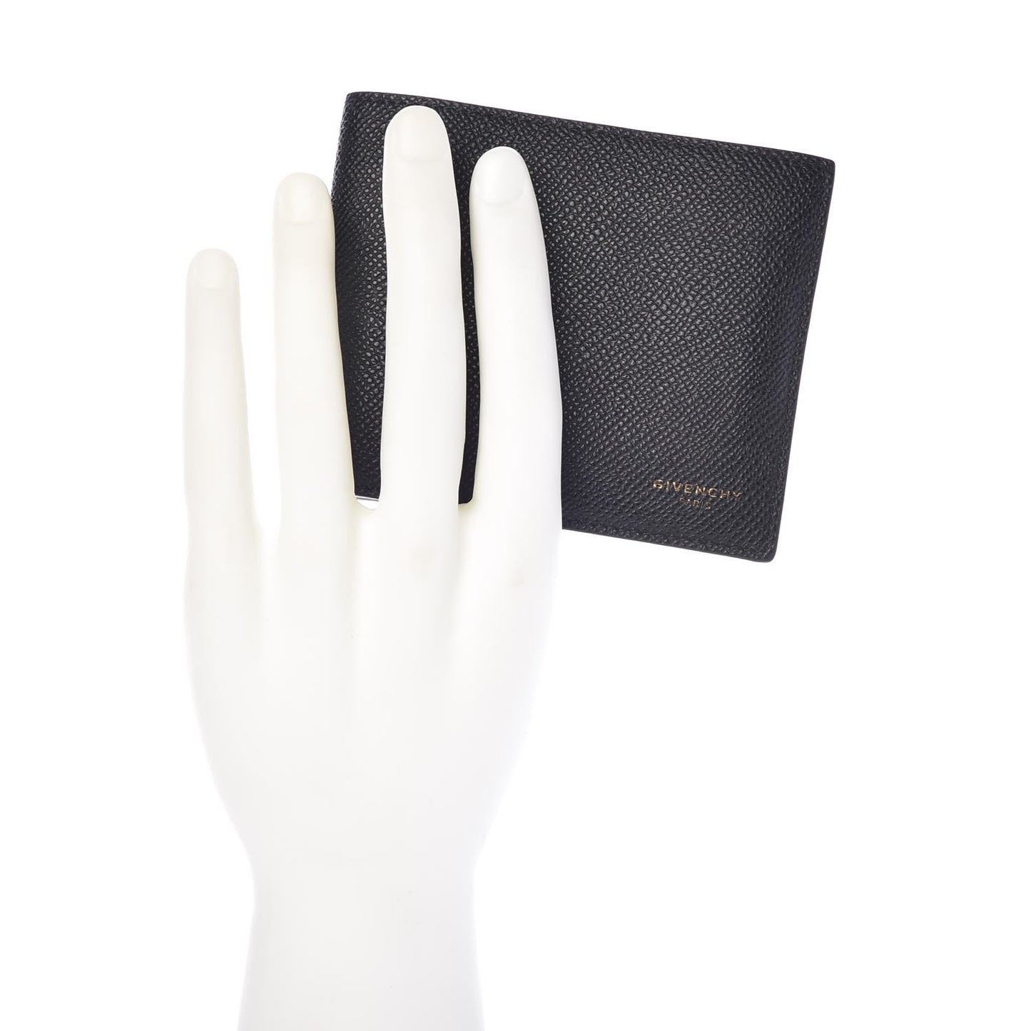 Pebbled Calfskin Bifold Eros Wallet Black