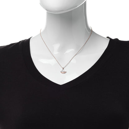 Bulgari 18K Rose Gold Diamond Mother of Pearl Small Divas' Dream Pendant Necklace 2 of 7