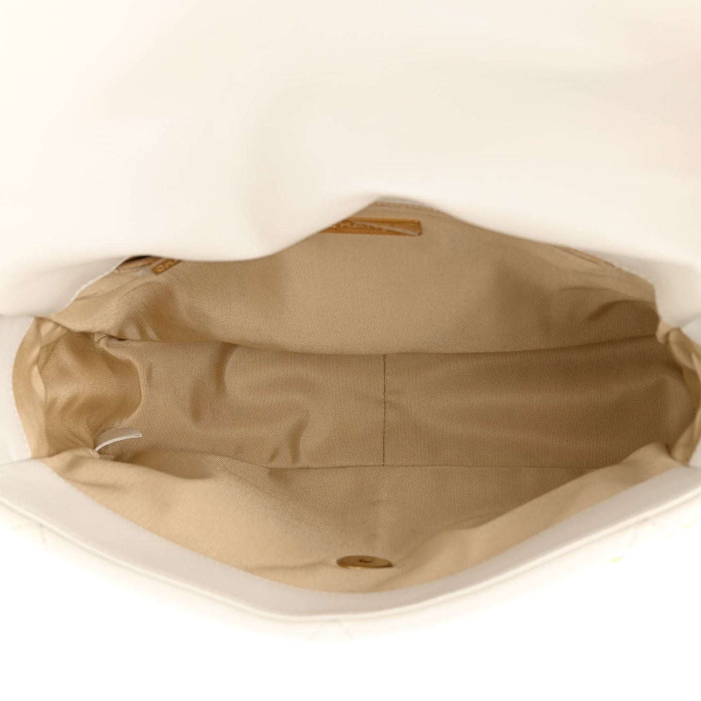Goatskin Quilted Large Chanel 19 Flap White