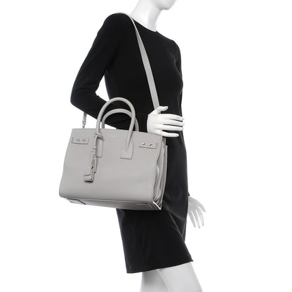 Saint Laurent Grained Calfskin Small Supple Sac De Jour Souris 2 of 11