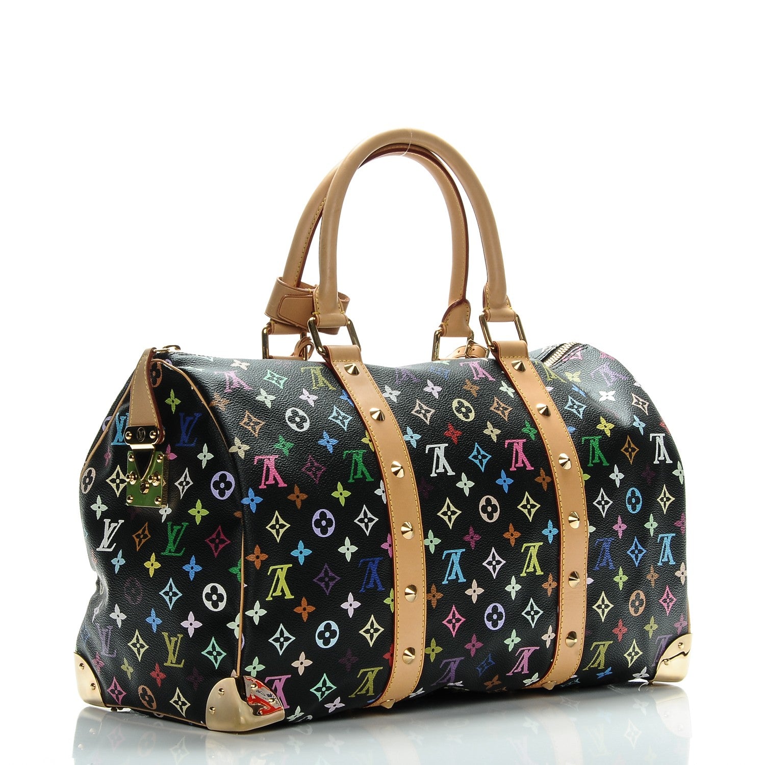 Louis Vuitton Monogram Multicolor Keepall 45 Black 3 of 6