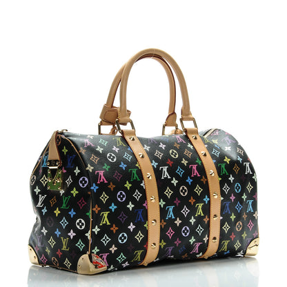 Louis Vuitton Monogram Multicolor Keepall 45 Black 3 of 6
