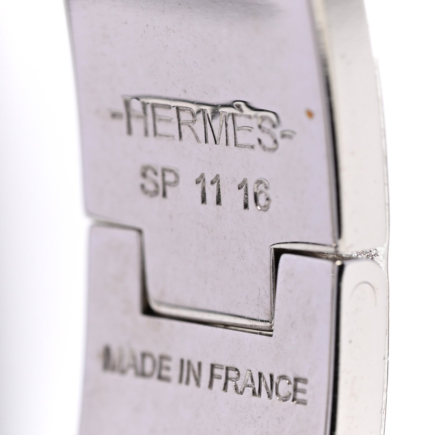 Hermes Enamel Charniere Uni Narrow Hinged Bracelet S Orange Fruite 4 of 6