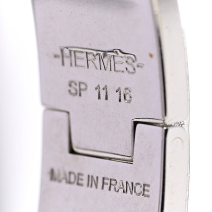 Hermes Enamel Charniere Uni Narrow Hinged Bracelet S Orange Fruite 4 of 6