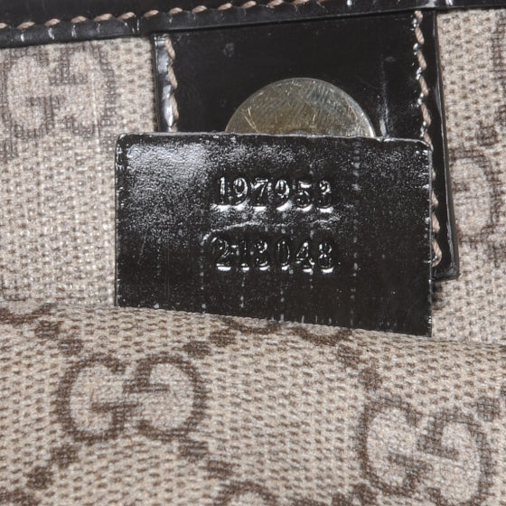 Gucci GG Plus Monogram Tattoo Heart Medium Joy Tote Ebony 7 of 8