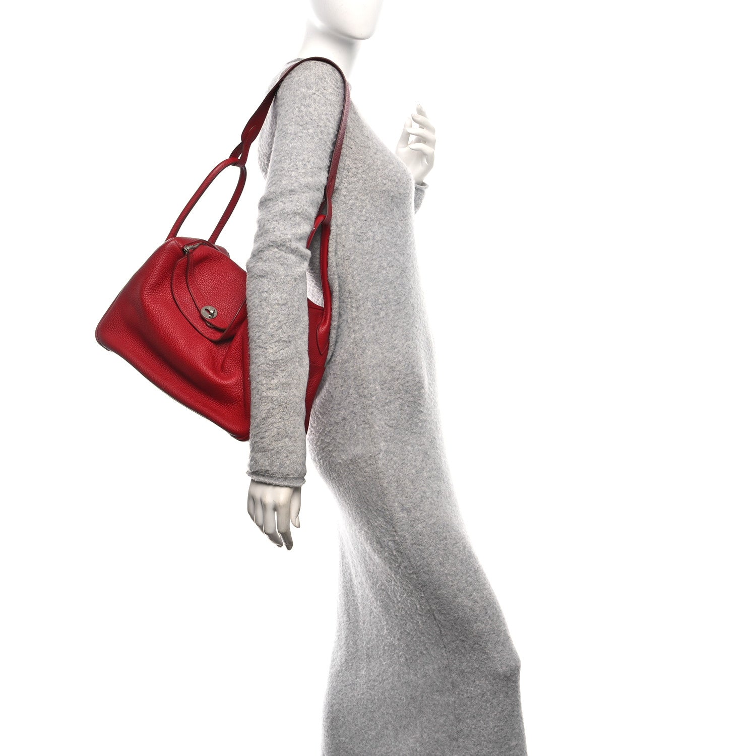 Hermes Taurillon Clemence Lindy 34 Rouge Garance 2 of 10