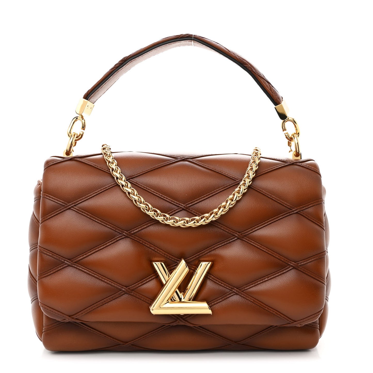 Lambskin Malletage Top Handle GO-14 MM Toast Tan
