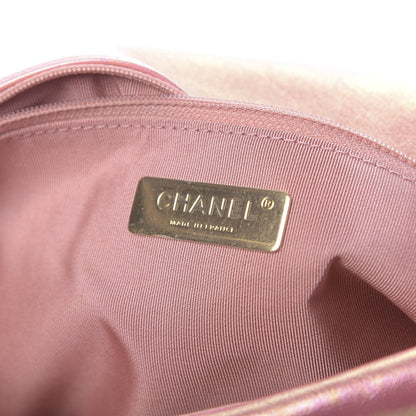Chanel Iridescent Calfskin Quilted Large 19 Flap Pink 11 of 13