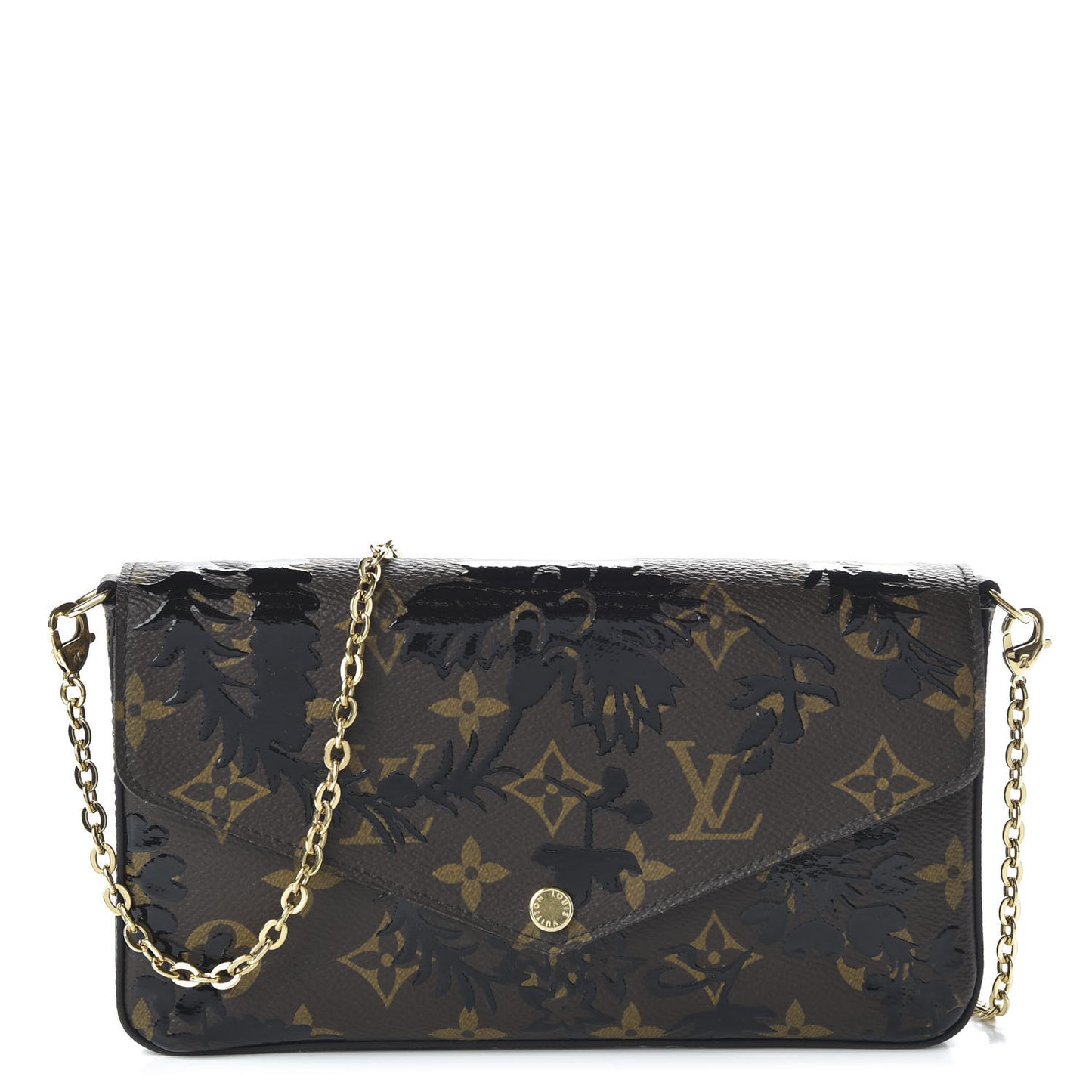 Monogram Blossom Pochette Felicie Chain Wallet Black