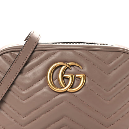 Gucci Calfskin Matelasse Small GG Marmont Chain Shoulder Bag Porcelain Rose 8 of 13