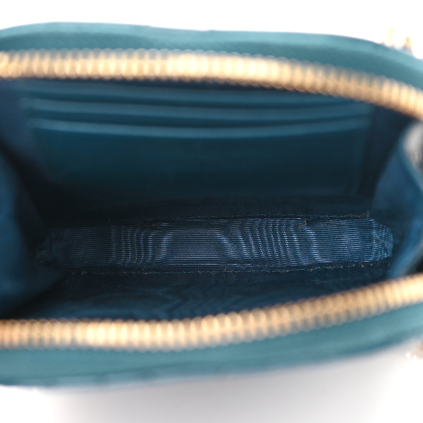 Patent Cannage Lady Dior Phone Holder Dior Blue