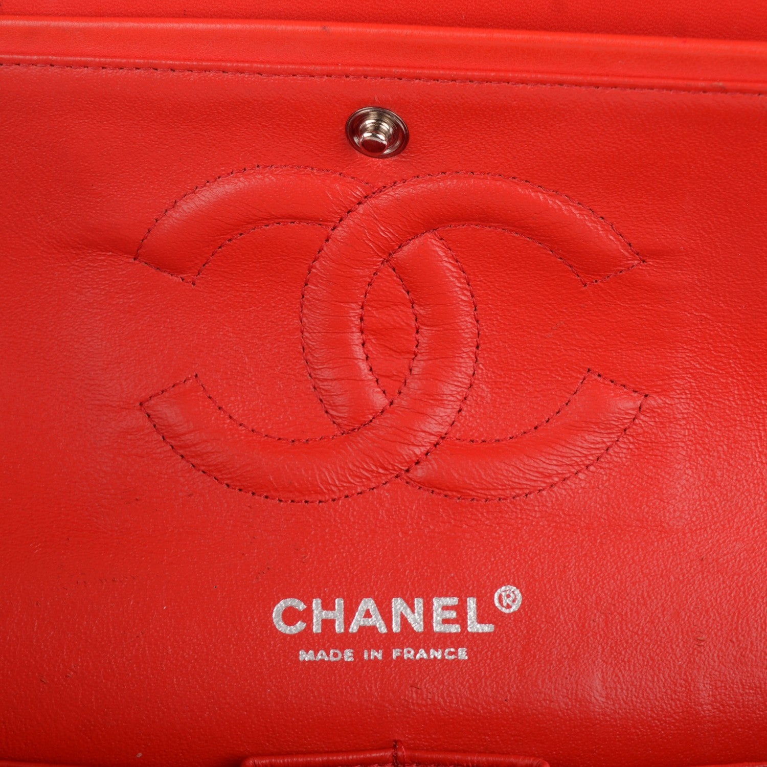 Chanel Lambskin Perforated Medium Double Flap Red 15 of 18