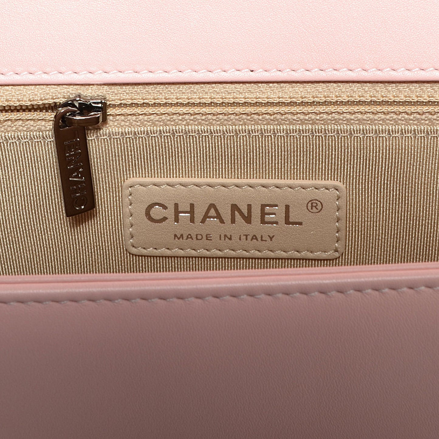 Patent Quilted Chevron New Medium Boy Flap Light Pink