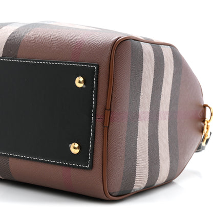 Burberry E-canvas Check Bowling Bag Dark Birch Brown 10 of 11