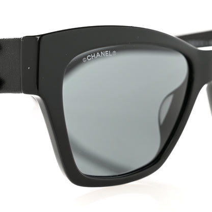 Chanel Acetate Square Cat Eye CC Sunglasses 5456 Black 7 of 8