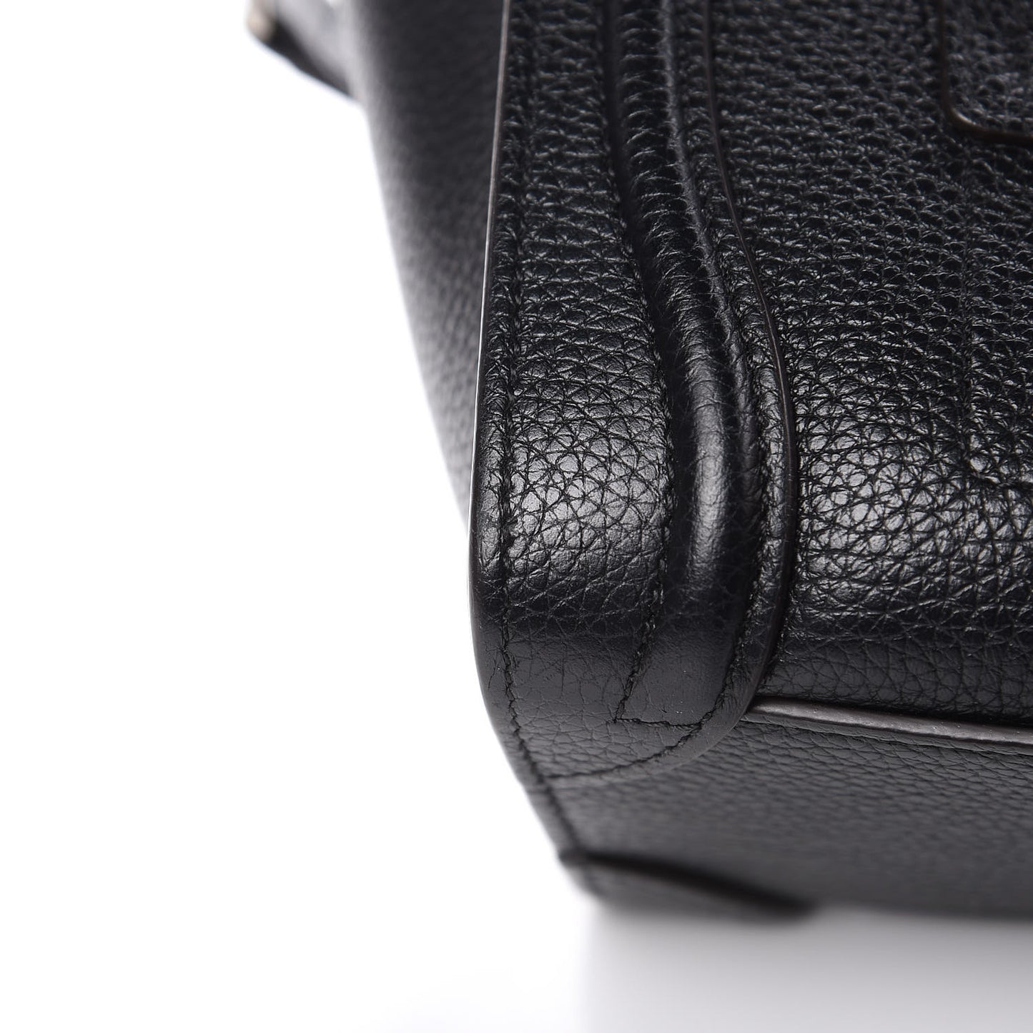 Drummed Calfskin Nano Luggage Black