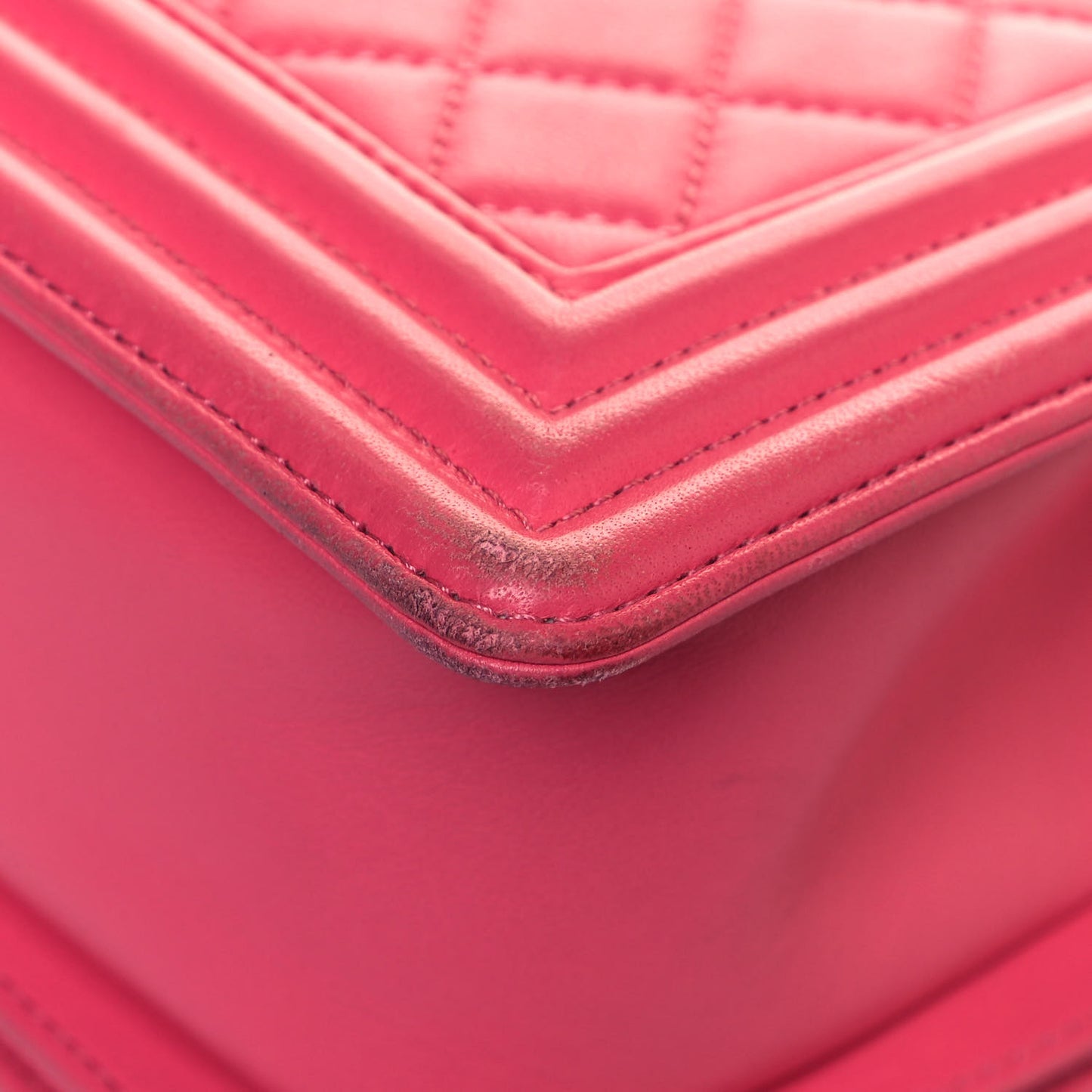 Calfskin Quilted Medium Boy Flap Pink
