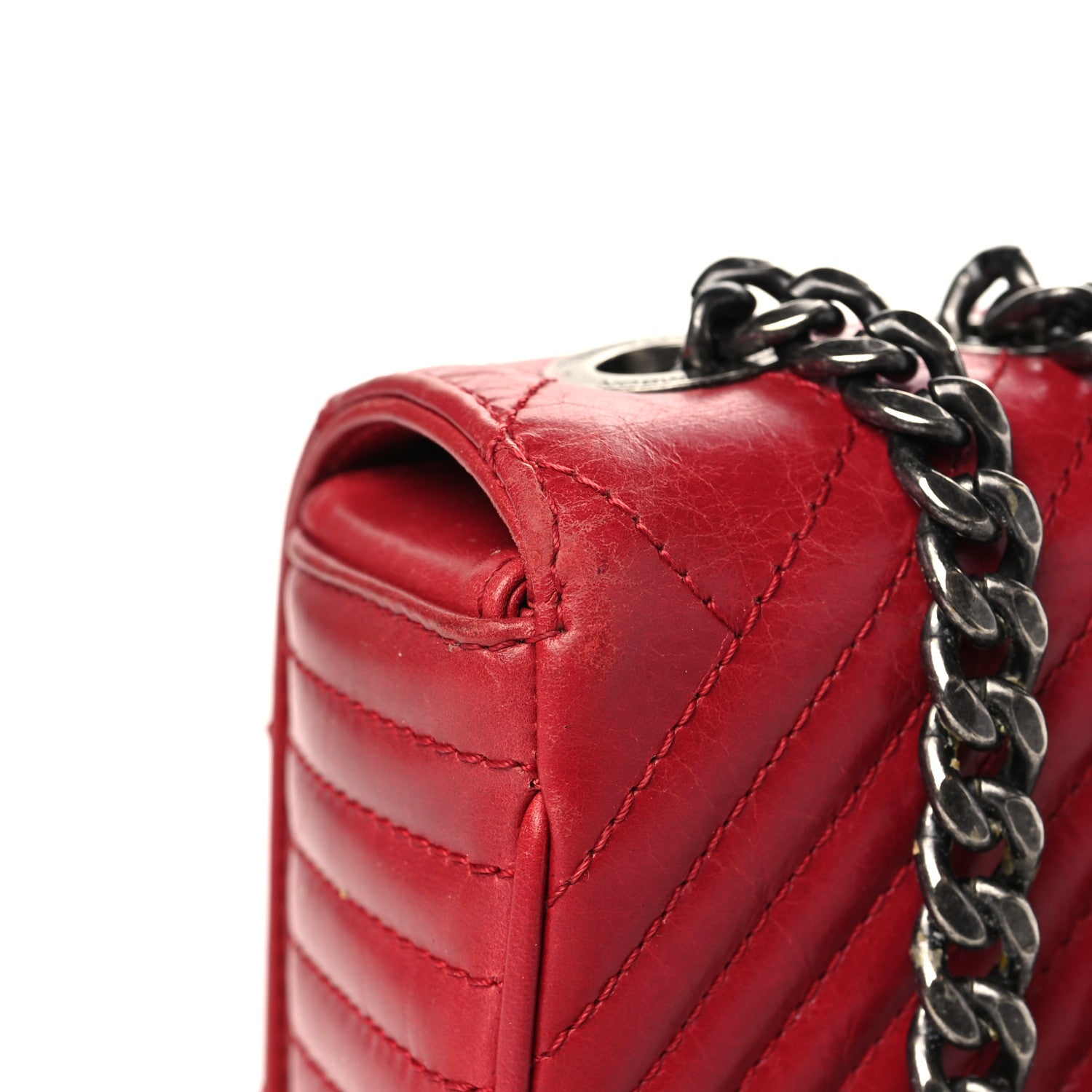Chanel Glazed Calfskin Quilted Small Coco Boy Flap Red 11 of 12