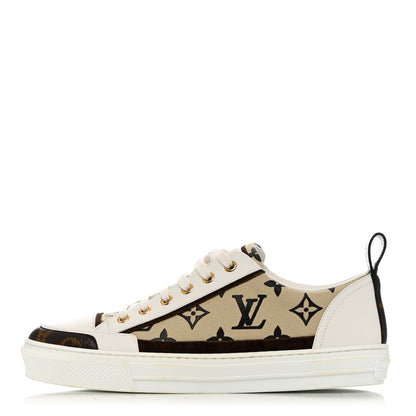 Louis Vuitton Calfskin Monogram Stellar Sneakers 37 Beige 1 of 11