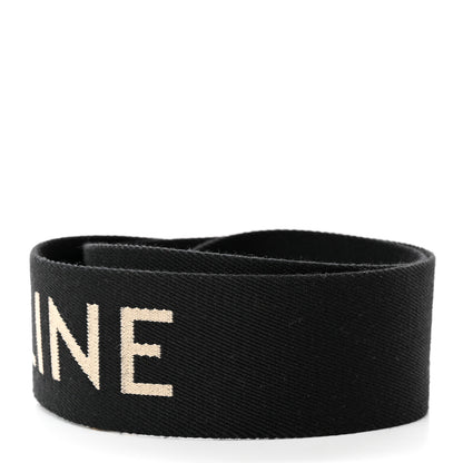 Celine Canvas Shoulder Strap Black 2 of 6