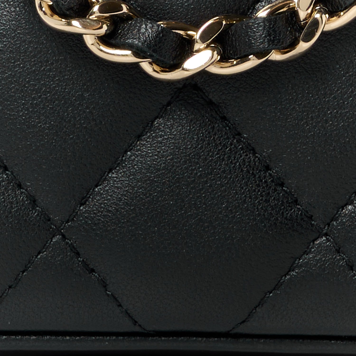 Chanel Lambskin Quilted Mini Vanity Case With Chain Black 8 of 11