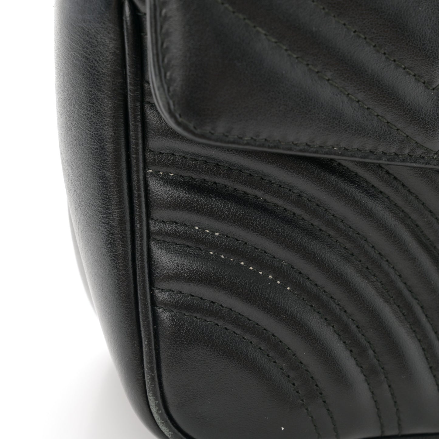 Calfskin Matelasse Small GG Marmont Shoulder Bag Black