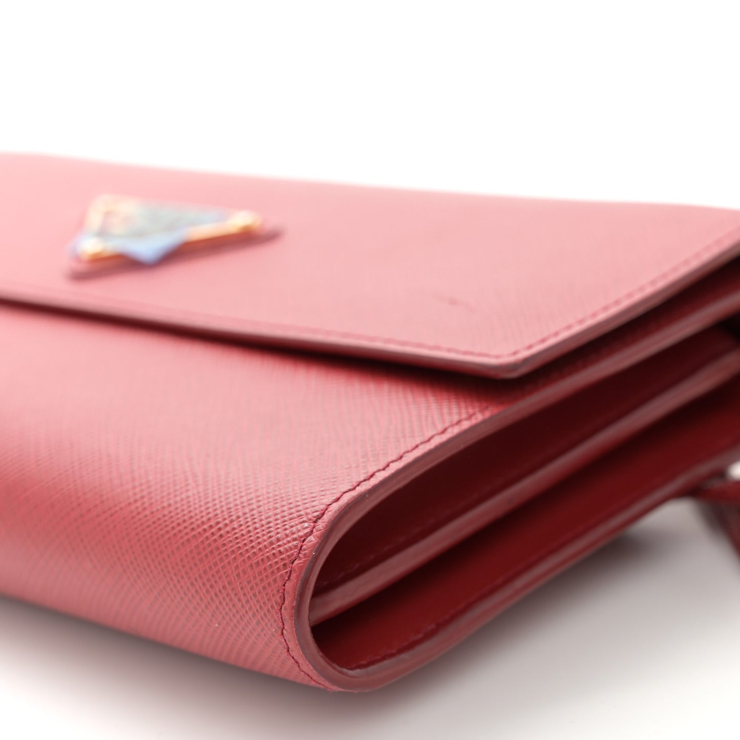 Saffiano Wallet With Shoulder Strap Fuoco