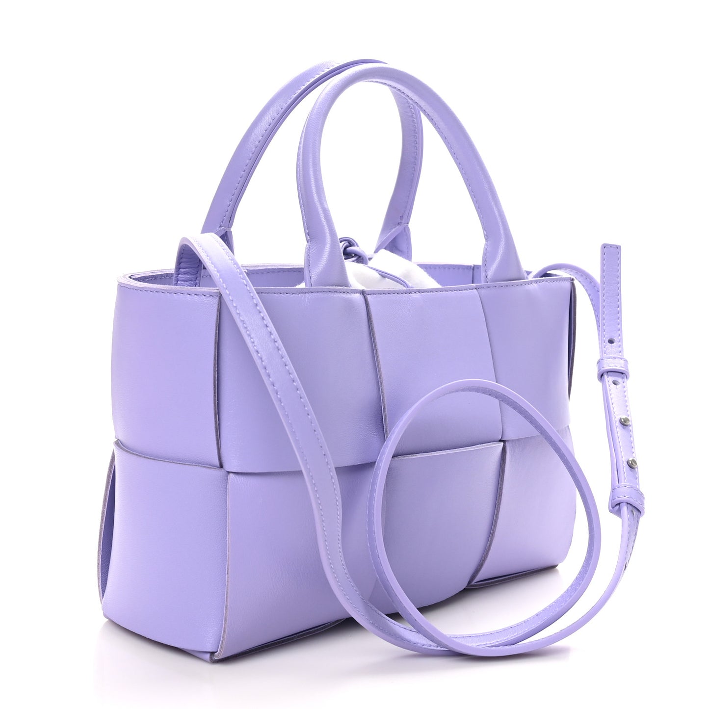 Nappa Maxi Intrecciato Mini Arco Tote Wisteria