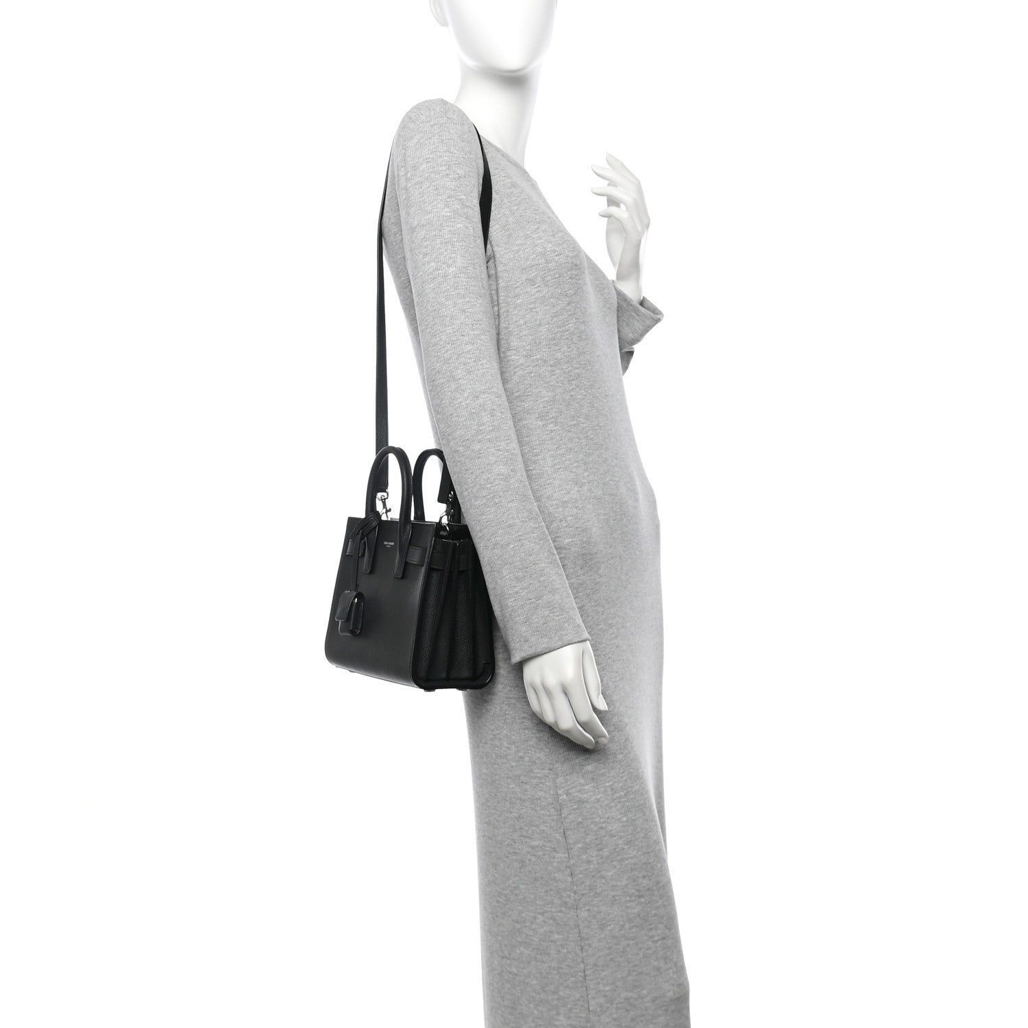 Saint Laurent Grained Calfskin Nano Sac De Jour Black 2 of 10