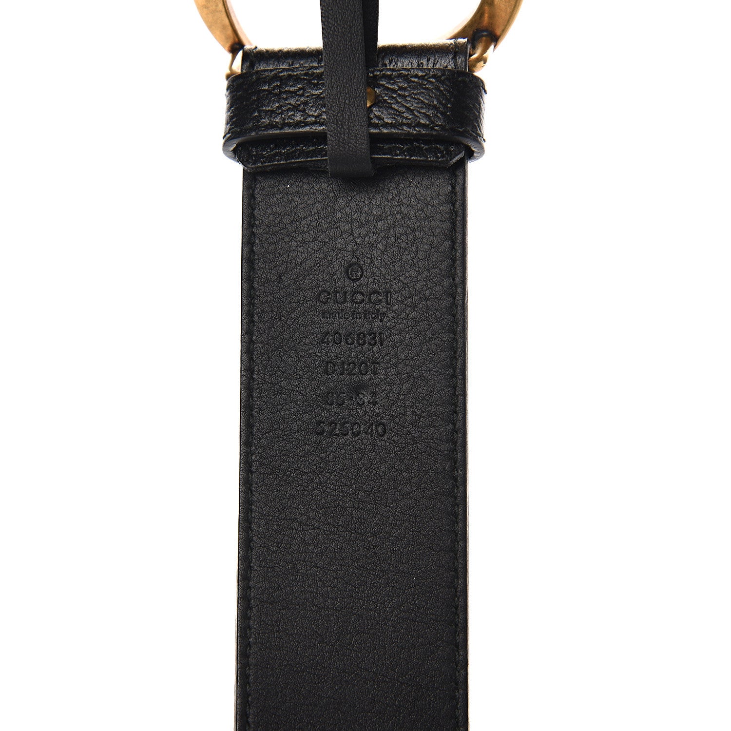 Gucci Textured Calfskin Double G 40mm Belt 85 34 Black 3 of 5