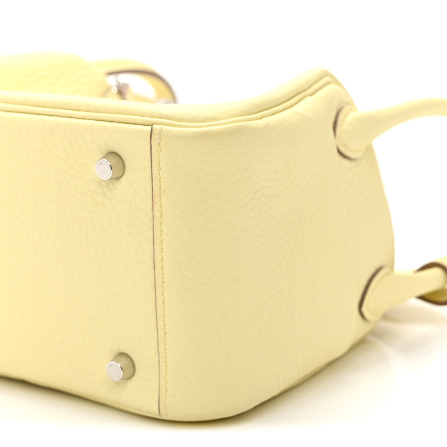 Hermes Taurillon Clemence Mini Lindy 20 Jaune Milton 10 of 11